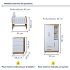 Quarto De Bebê Completo Com Cômoda, Mini Berço Com Colchão E