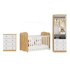 Quarto De Bebê Completo Com Guarda Roupa 2 Portas Cômoda E Be