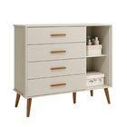 Quarto De Bebê Completo Com Guarda Roupa 4 Portas 2 Gavetas,