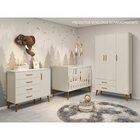 Quarto De Bebê Completo Com Guarda Roupa 4 Portas 2 Gavetas,