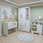 Quarto De Bebê Completo Com Guarda-roupa, Berço E Cômoda Enca