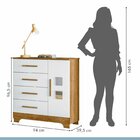 Quarto De Bebê Completo Com Guarda-roupa, Berço E Cômoda Manu