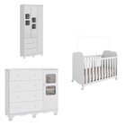 Quarto De Bebê Completo Com Guarda Roupa Cômoda Com Janela E