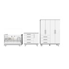 Quarto De Bebê Completo Com Guarda Roupa, Cômoda E Berço 100%