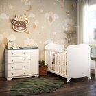 Quarto De Bebê Completo Cômoda 1 Porta 4 Gavetas Tatá Com Ber