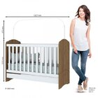 Quarto De Bebê Completo Cômoda 5 Gavetas Com Berço 3 Em 1 Abr