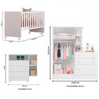 Quarto De Bebê Completo Doce Sonho 2 Portas 6 Gavetas Branco