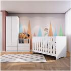 Quarto De Bebê Completo E Berço 3 Em 1 C/ Colchão Inmetro La0