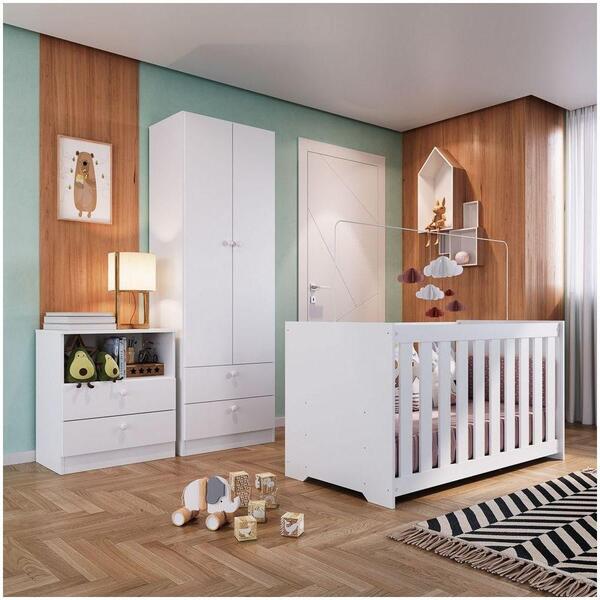 Quarto De Bebê Completo E Berço Com Colchão Certificado Inmet