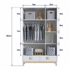 Quarto De Bebê Completo Eleva 3 Portas 8 Gavetas Branco - Com