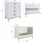Quarto De Bebê Completo Eleva 4 Gavetas 1 Prateleira Branco -
