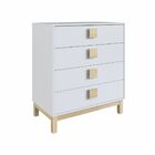 Quarto De Bebê Completo Eleva 4 Gavetas 1 Prateleira Branco -