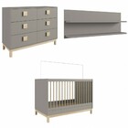 Quarto De Bebê Completo Eleva 6 Gavetas 1 Prateleira Gianduia