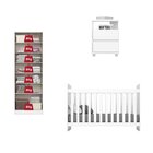 Quarto De Bebê Completo Fantasia Espresso Móveis Branco