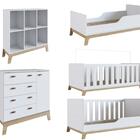 Quarto De Bebê Completo Favo De Mel 1 Porta 4 Gavetas Branco