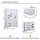 Quarto De Bebê Completo Gêmeos Com Guarda-roupa, 2 Berços E C