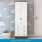 Quarto De Bebê Completo Guarda Roupa 2 Portas Cômoda E Berço