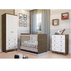 Quarto De Bebê Completo Guarda Roupa 2 Portas Cômoda E Berço