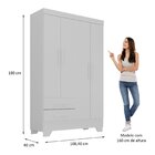 Quarto De Bebê Completo Guarda Roupa 4 Portas 2 Gavetas Com C
