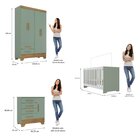 Quarto De Bebê Completo Guarda Roupa 4 Portas 2 Gavetas Com C