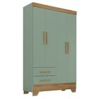 Quarto De Bebê Completo Guarda Roupa 4 Portas 2 Gavetas Com C