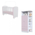 Quarto De Bebê Completo Guarda Roupa E Berço Corujinha Percasa