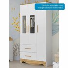 Quarto De Bebê Completo Guarda-roupa E Cômoda Com Janelas E B