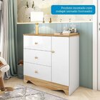 Quarto De Bebê Completo Guarda-roupa E Cômoda E Berço Minicam