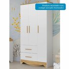 Quarto De Bebê Completo Guarda-roupa E Cômoda E Berço Minicam