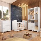 Quarto De Bebê Completo Guarda Roupas 3 Portas Janeladas Cômo