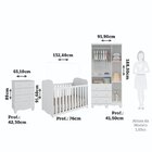 Quarto De Bebê Completo Guarda Roupas 3 Portas Janeladas Cômo