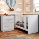 Quarto De Bebê Completo Keisy 4 Gavetas Branco - Bci Móveis