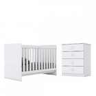 Quarto De Bebê Completo Keisy 4 Gavetas Branco - Bci Móveis