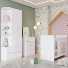 Quarto De Bebê Completo Labirinto 2 Portas 6 Gavetas Branco -