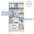 Quarto De Bebê Completo Lara 100% Mdf 3 Portas 2 Gavetas Bran