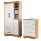 Quarto De Bebê Completo Lara 100% Mdf 3 Portas 6 Gavetas Amad