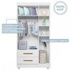 Quarto De Bebê Completo Lara 100% Mdf 3 Portas 6 Gavetas Bran