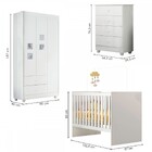 Quarto De Bebê Completo Life 100% Mdf 3 Portas 6 Gavetas Bran