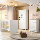 Quarto De Bebê Completo Life 100% Mdf 3 Portas 6 Gavetas Bran