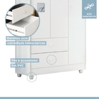 Quarto De Bebê Completo Life 100% Mdf 3 Portas 6 Gavetas Bran