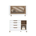 Quarto De Bebê Completo Retro Com Berço E Cômoda 100% Mdf Zar