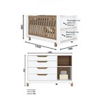 Quarto De Bebê Completo Retro Com Berço E Cômoda 100% Mdf Zar