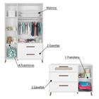 Quarto De Bebê Completo Retrô Lilli Plus - Branco