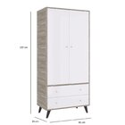 Quarto De Bebê Completo Roupeiro 2 Portas 2 Gavetas Com Cômod