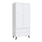 Quarto De Bebê Completo Roupeiro 2 Portas 2 Gavetas Com Cômod