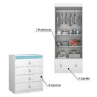 Quarto De Bebê Completo Sabrina 3 Em 1 - Branco/azul