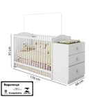 Quarto De Bebê Completo Sabrina 3 Em 1 - Branco/azul