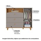 Quarto De Bebê Completo Sweety Com Cômoda Berço E Guarda Roup