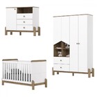 Quarto De Bebê Completo Ternura 5 Portas 5 Gavetas Branco/jeq