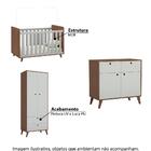 Quarto De Bebê Completo Vintage - Avelã/cinza